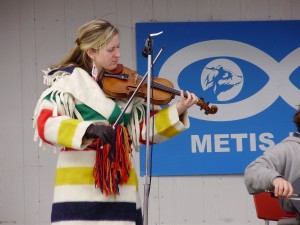 Alyssa Delbaere-Sawchuk of the Metis Fiddler Quartet